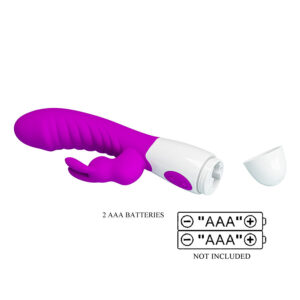 High Tech-Naughty Bunny Vibrator Violet-Silicon, 12 Trepte 14 High Tech-Naughty Bunny Vibrator Violet-Silicon, 12 Trepte - imagine 4