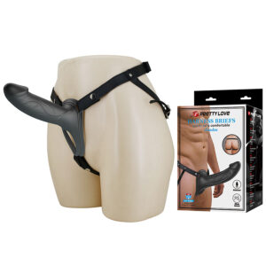 Harness Collection-Landon Black Strap-on Vibrator-Silicon 17 Harness Collection-Landon Black Strap-on Vibrator-Silicon - imagine 8