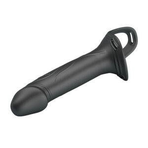 Harness Collection-Landon Black Strap-on Vibrator-Silicon 13 Harness Collection-Landon Black Strap-on Vibrator-Silicon - imagine 4