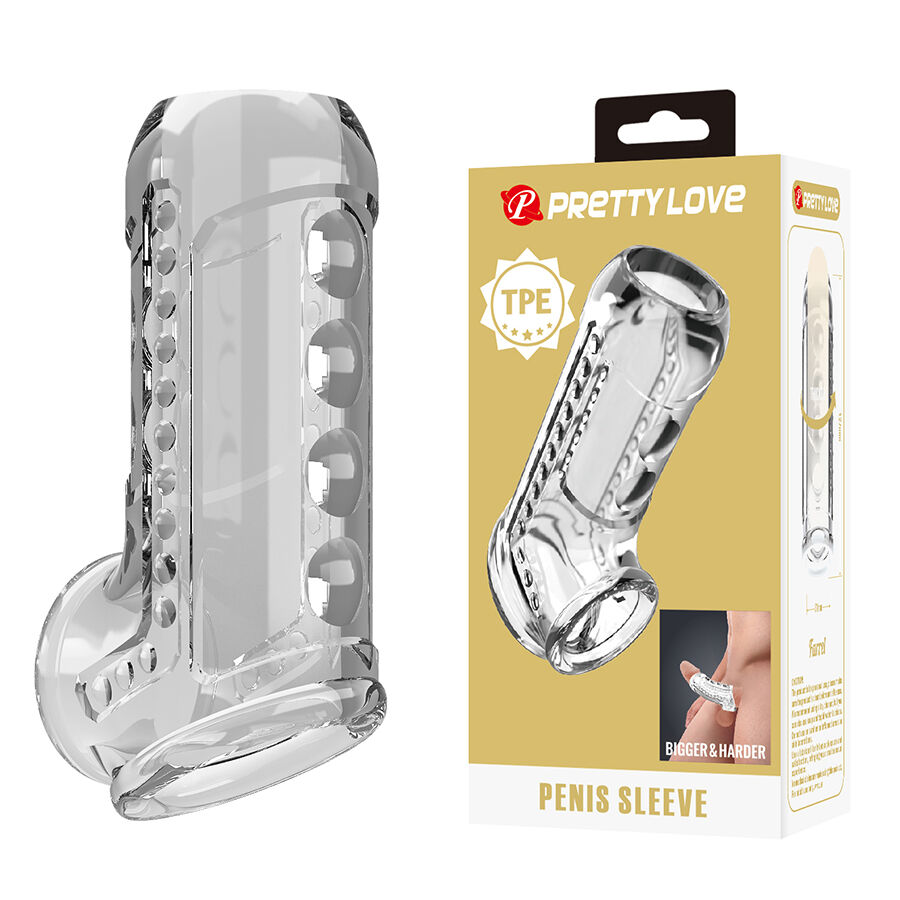 For Him-Teacă Transparentă Texturată pentru Penis-TPE, Waterproof 2 img 220247 75bf56490589ff44e91a5726a87a2ad9 1