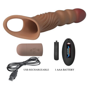 For Him-Manson Texturat pentru Penis cu Vibrație 18 For Him-Manson Texturat pentru Penis cu Vibrație - imagine 8