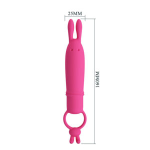 For Him-Delia Rabbit Vibrator cu Inel de Rezistență-Silicon, 10 12 For Him-Delia Rabbit Vibrator cu Inel de Rezistență-Silicon, 10 - imagine 3