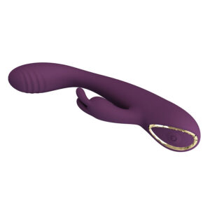 High Tech-Emma Rabbit Violet Vibrator cu Stimulator-Silicon, 10 11 High Tech-Emma Rabbit Violet Vibrator cu Stimulator-Silicon, 10 - imagine 2