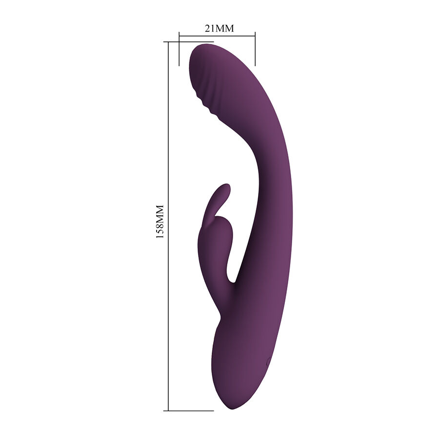 High Tech-Emma Rabbit Violet Vibrator cu Stimulator-Silicon, 10 4 img 220403 73f784d1e6375b807baa80a5aa02222b 1