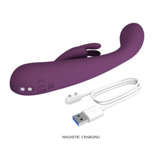 High Tech-Emma Rabbit Violet Vibrator cu Stimulator-Silicon, 10 16 High Tech-Emma Rabbit Violet Vibrator cu Stimulator-Silicon, 10 - imagine 7