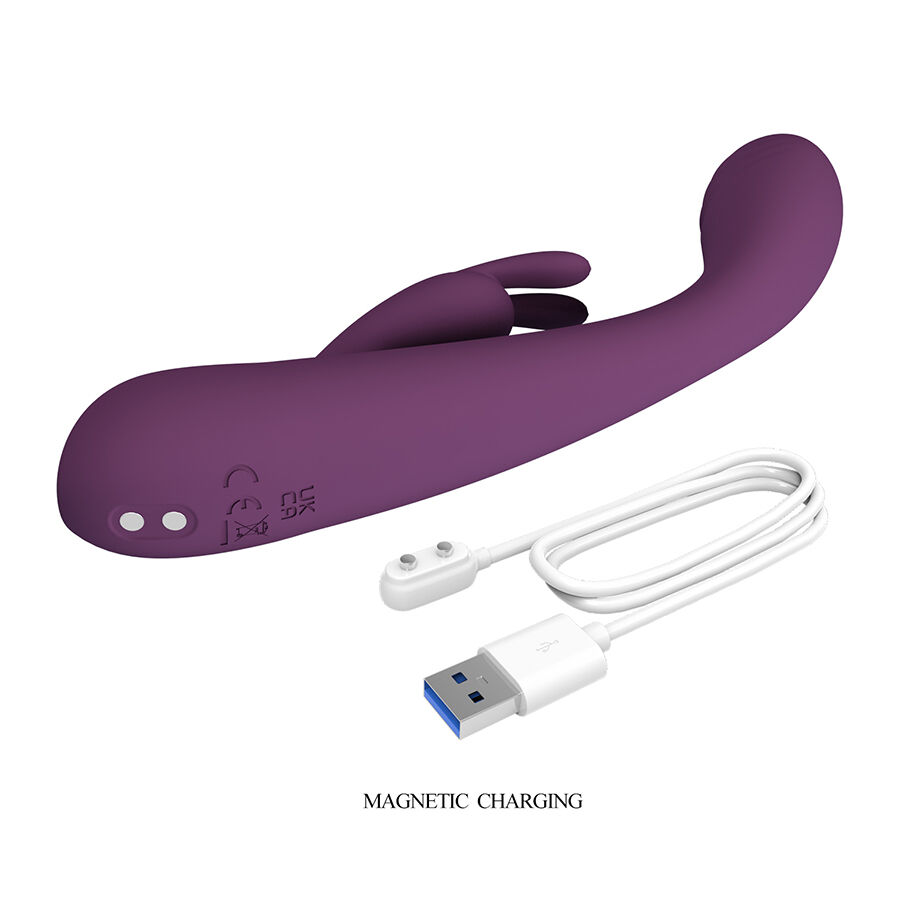 High Tech-Emma Rabbit Violet Vibrator cu Stimulator-Silicon, 10 7 img 220406 cb53a21249386a83614219cb729e56d7 1