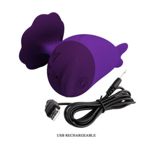 Fun Toys-Dolphin Mini Vibrator cu Clip-Silicon, 7 Trepte - imagine 3