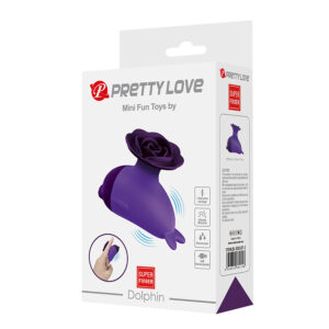 Fun Toys-Dolphin Mini Vibrator cu Clip-Silicon, 7 Trepte - imagine 6