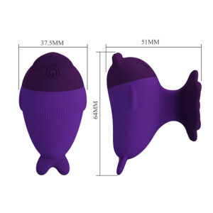 Fun Toys-Dolphin Mini Vibrator cu Clip-Silicon, 7 Trepte - imagine 7