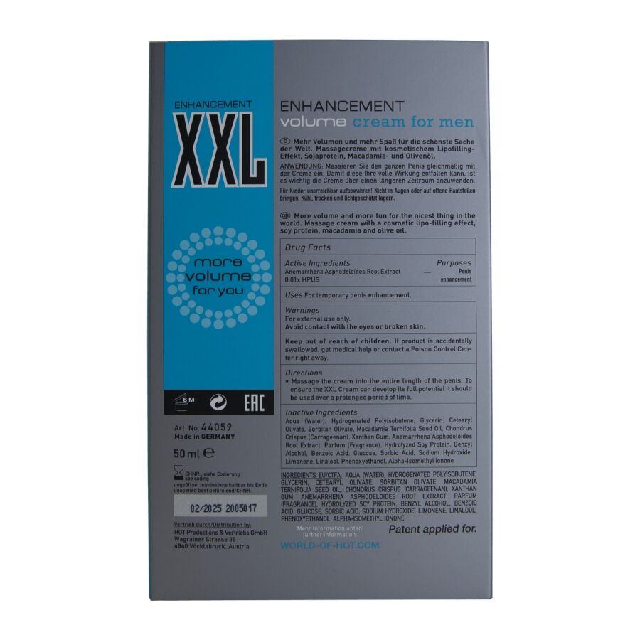 Hot-Cremă Xxl pentru Bărbați, Efect Lipofilling, 50 ml 4 img 220661 2657800e90c05ceb232c10a09bf29729 1