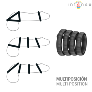 Intense For Him-Michiel Set de 4 Inele pentru Penis Model 10 - imagine 3