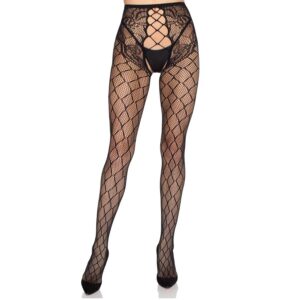 Leg Avenue Hosiery-Dres Plasă 1966 cu Slip Decupat, Negru - One 11 Leg Avenue Hosiery-Dres Plasă 1966 cu Slip Decupat, Negru - One - imagine 5