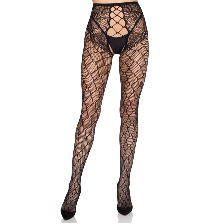 Leg Avenue Hosiery-Dres Plasă 1966 cu Slip Decupat, Negru - One 5 img 221167 ac7191847d8c74e58593bfe6465fbd51 1