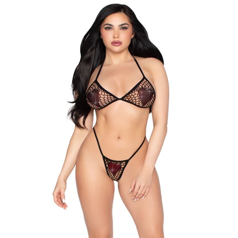 Leg Avenue Sets-86147 Sutien Plasă si Chilot G-string Negru 1 img 221194 2e2e66555e62511de3b8983b2f1f3226 1