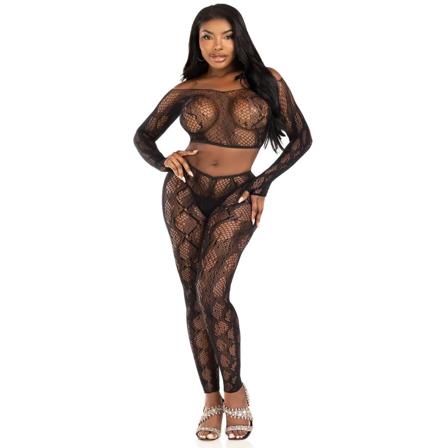 Leg Avenue Sets-89373 Python Crop Top si Colanți fără Picioare 4 img 221249 147db29b40ce34c75e326ec2b74b328e 1