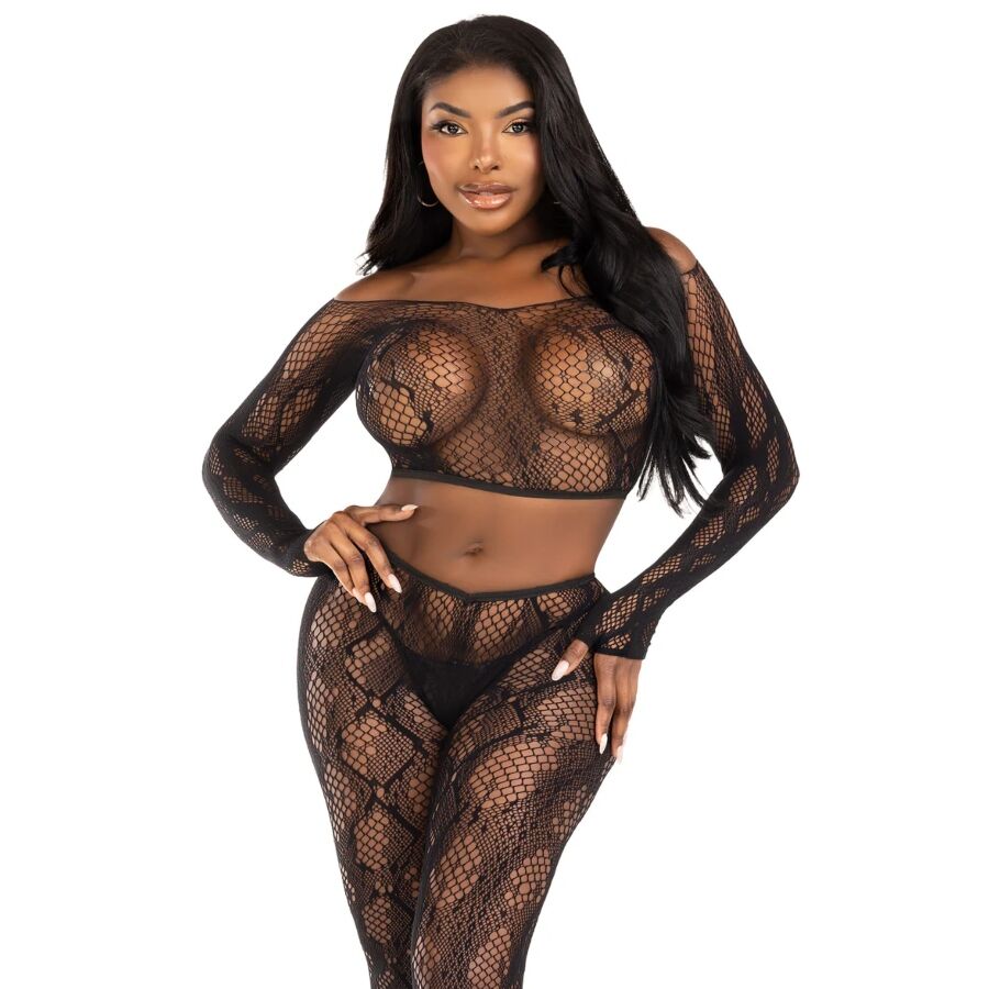 Leg Avenue Sets-89373 Python Crop Top si Colanți fără Picioare 1 img 221251 7ea34050d678df844f9f4f65376946d7 1