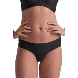 BYE-BRA-Tanga Invizibil Set 2 Buc Bej & Negru, S-XXL - imagine 3