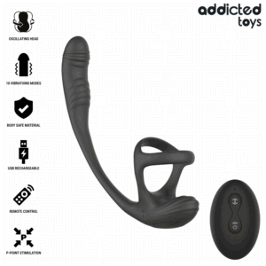 Addicted Toys-Plug Anal cu Vibrație, Mișcare 360º și Stimulator 11 Addicted Toys-Plug Anal cu Vibrație, Mișcare 360º și Stimulator - imagine 2