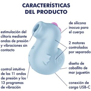 Satisfyer Air Pulse-Sea Pony Vibrator și Stimulator cu Puls 10 Satisfyer Air Pulse-Sea Pony Vibrator și Stimulator cu Puls - imagine 5