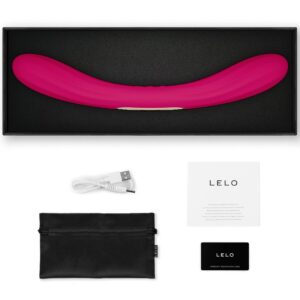 Lelo-Boomerang Vibrator Dublu, Cerise-Silicon, 12 Trepte 10 Lelo-Boomerang Vibrator Dublu, Cerise-Silicon, 12 Trepte - imagine 5