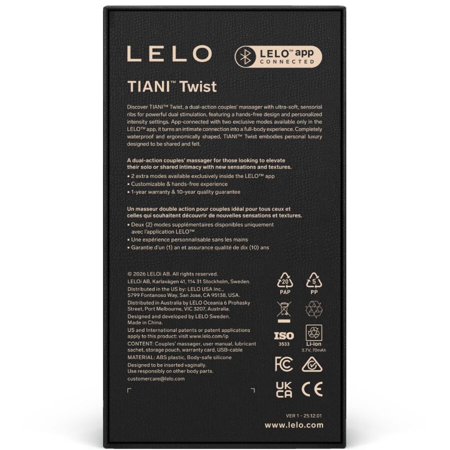 Lelo-Tiani Twist Vibrator pentru Cuplu Lavandă-Silicon, 12 Trepte 2 img 223773 065c1e8c7701871613fdf138c512aa79 1