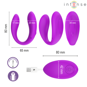 Intense Remote Control-Nora Stimulator Vibrant în Formă 12 Intense Remote Control-Nora Stimulator Vibrant în Formă - imagine 4
