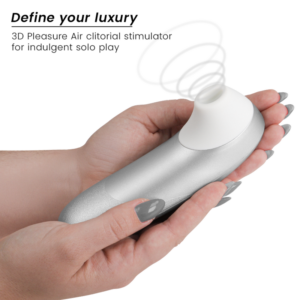 Womanizer-Pro Vibrant Stimulator Clitoral Silver Grey-Silicon 10 Womanizer-Pro Vibrant Stimulator Clitoral Silver Grey-Silicon - imagine 3