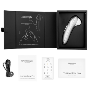 Womanizer-Pro Vibrant Stimulator Clitoral Silver Grey-Silicon 12 Womanizer-Pro Vibrant Stimulator Clitoral Silver Grey-Silicon - imagine 5