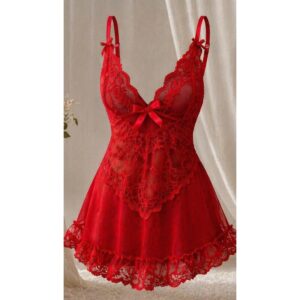Livco Corsetti Fashion-Nuit Set Tricou + Chilot Roșu 2028 S/M 7 Livco Corsetti Fashion-Nuit Set Tricou + Chilot Roșu 2028 S/M - imagine 3