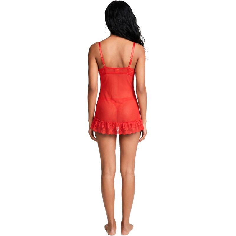 Livco Corsetti Fashion-Nuit Set Tricou + Chilot Roșu 2028 S/M 4 img 224586 50688eae3fbeda8de446e949211be87f 1