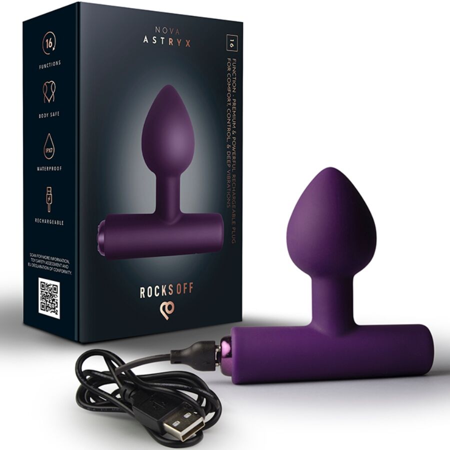 Rocks-Off-Nova Astryx Premium Plug Anal Reîncărcabil 16 Funcții