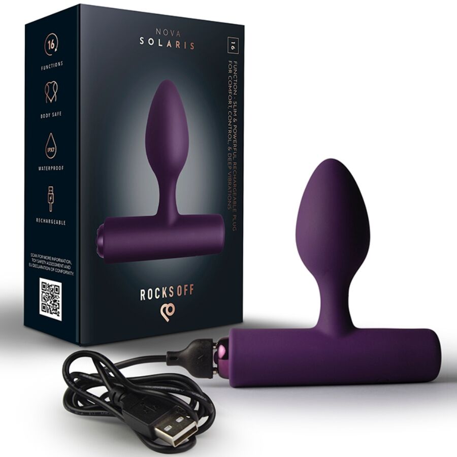 ROCKS-OFF - Nova Solaris Plug Anal Subțire Reîncărcabil 16 Funcții, Negru/Violet 1 img 224739 14b6ad6d6c3fb0fa2b1d870df1eb3c1f 1