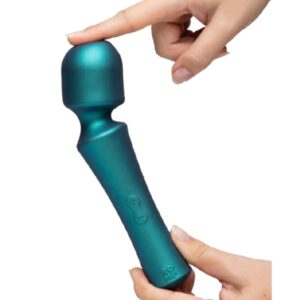 Romp-Presto Mini Wand Vibrator Cap Flexibil Verde-Silicon - imagine 4