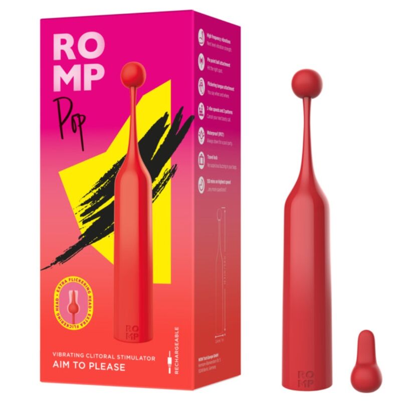 Romp-Pop Stimulator Clitoral Frecvență Înaltă, Roșu-Silicon 8 img 225257 e3909e8af4151b7d74de1f123608114f 1