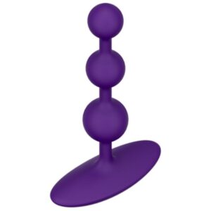 Romp-Amp Perle Anale Flexibile din Silicon 12,5 cm Mov - imagine 3