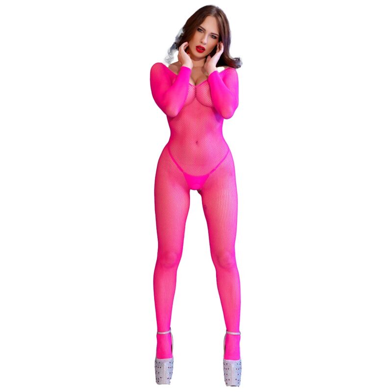 Chilirose Corsets-CR-4894 Body din Plasă Neon Roz S/M 3 img 225697 afef150e27ed44c933069d77aa88a67c 1