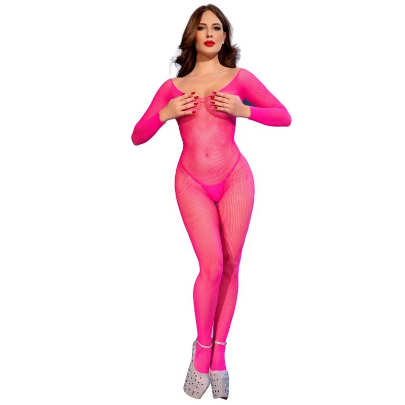 Chilirose Corsets-CR-4894 Body din Plasă Neon Roz S/M 1 img 225698 f5f955dd3e663a67859b16b9c8119900 1