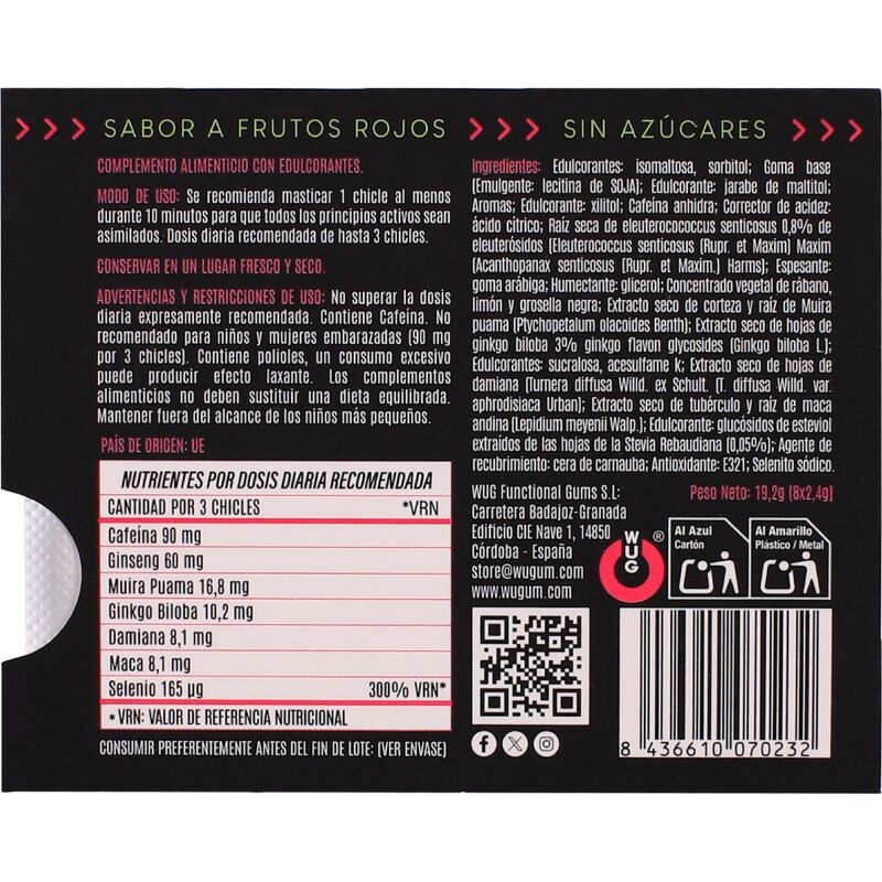 Wug Gum-Climax Gumă Masticabilă Supliment Alimentar - Blister 8 4 img 226475 484f8d709a81950a225383ae013ccf68 1