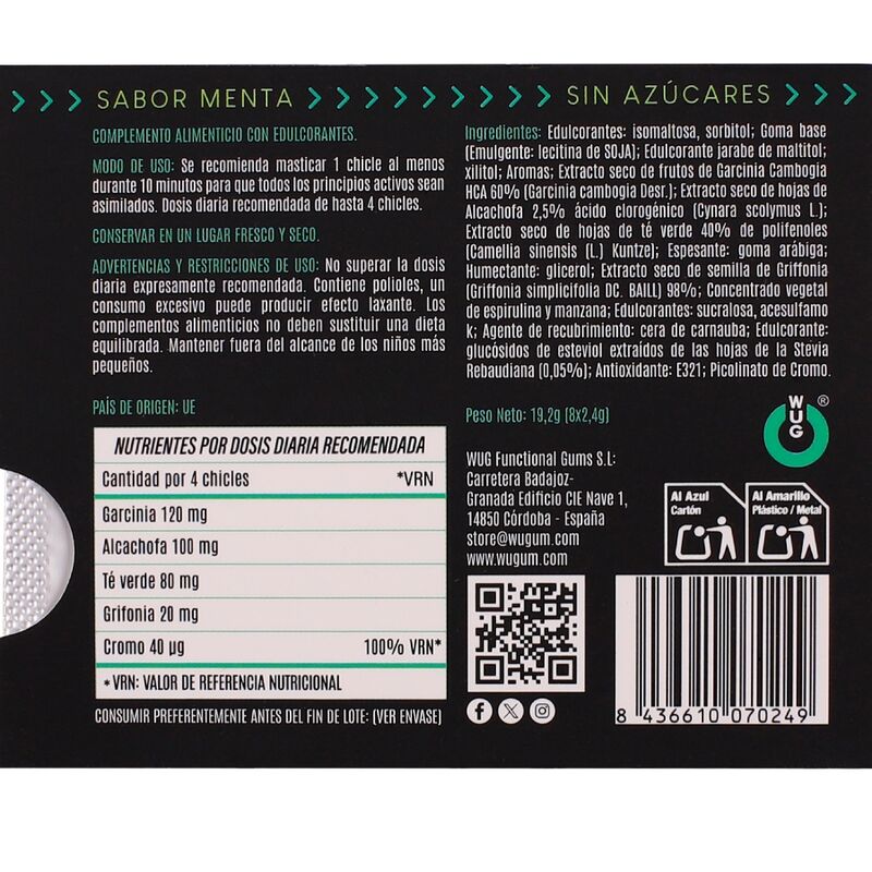 Wug Gum-WUG Diet Guma Funcțională fără Zahăr, Gust Mentă 3 img 226481 c54a4bf5e353933d8c816fbc894b25ca 1