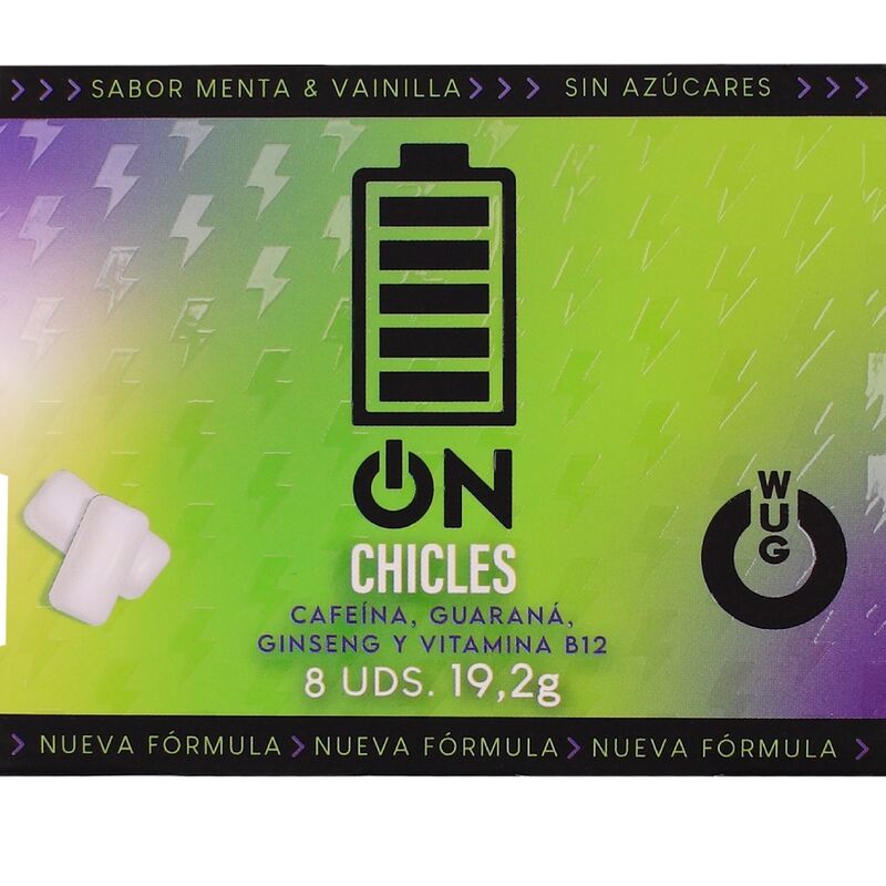 Wug Gum-On Guma Funcțională cu Cafeină și Guaraná, Aromă Mentă 1 img 226489 884886200fe6bc7ead043c147914aa11 1