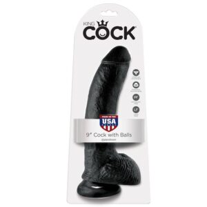 King Cock-22.9 cm (9'') Penis Realist Negru-Ventuza 8 King Cock-22.9 cm (9'') Penis Realist Negru-Ventuza - imagine 3
