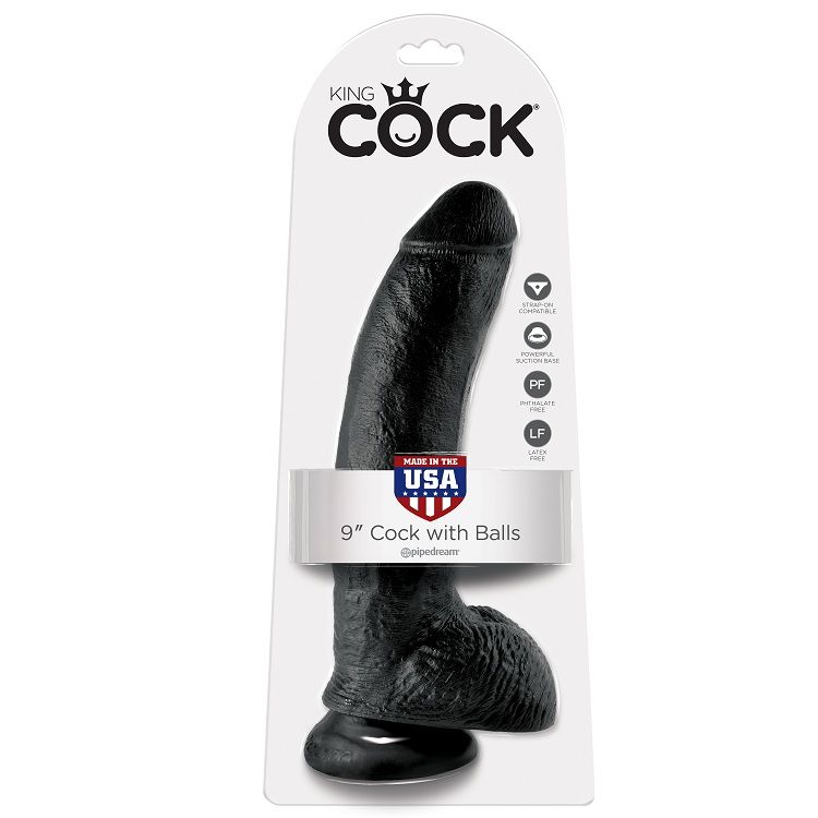King Cock-22.9 cm (9'') Penis Realist Negru-Ventuza 3 img 29633 6fbf91746123f151e5b9b3e11b37b717 1
