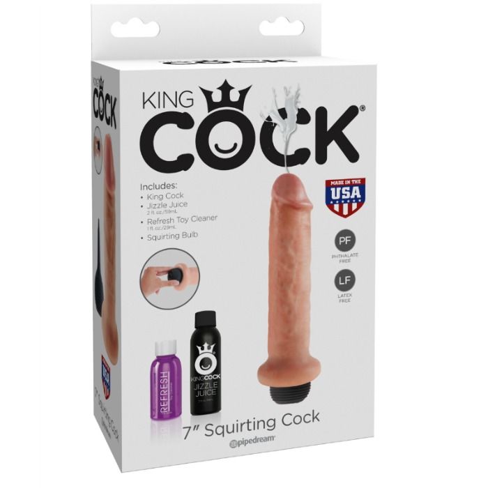 Pipedreams-King Cock - 17.8 cm Squirting Dildo-Latex, Waterproof · Dildo & Stimulatoare (imaginea 6)