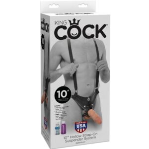 King Cock-Strap-on cu Dildo Gol 25.5 cm si Bretele, Culoare Carne 16 King Cock-Strap-on cu Dildo Gol 25.5 cm si Bretele, Culoare Carne - imagine 8