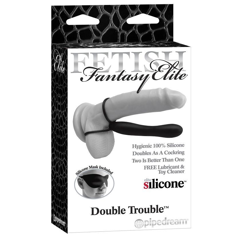 Fetish Fantasy Elite – Double Trouble Strap-On din Silicon — PIPEDREAMS · Inele & Mansoane Penis (imaginea 2)