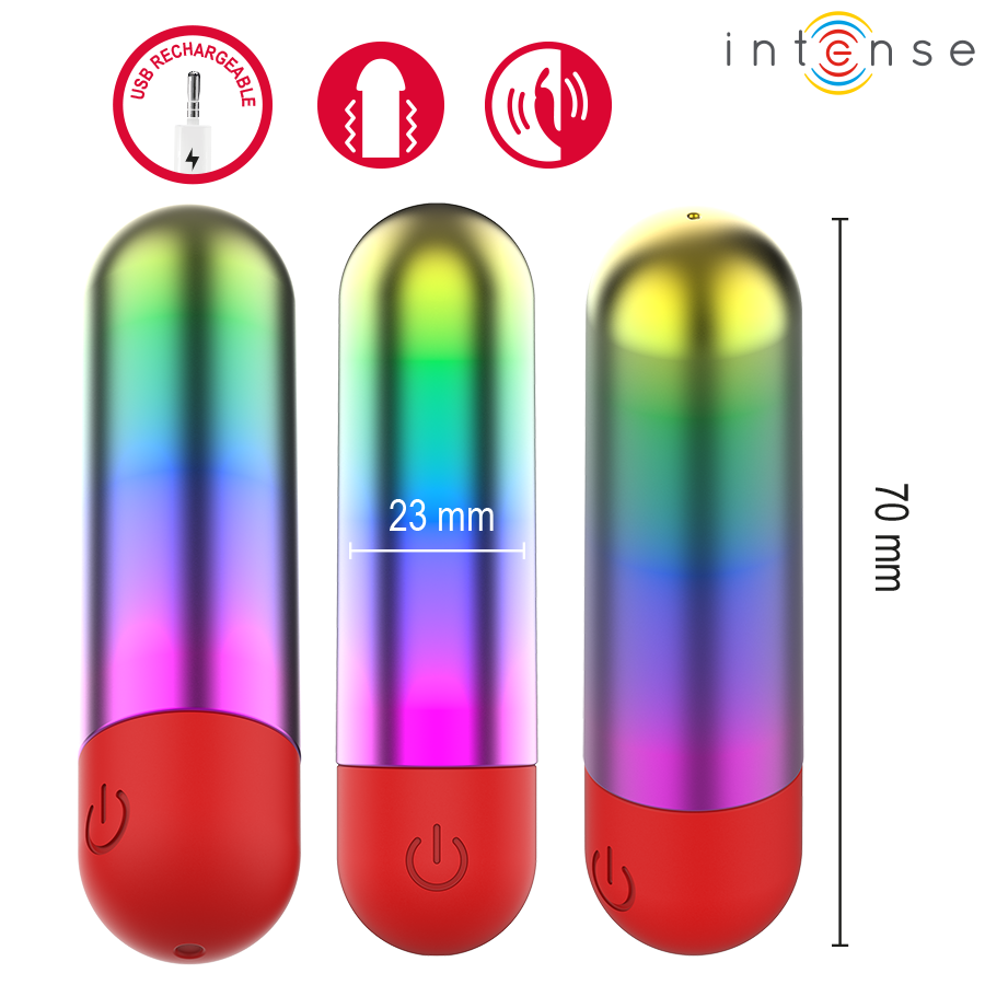 Intense Fun Toys-Debbie Rainbow Clitoris Vibrating Bullet 70 x · Vibratoare (imaginea 4)