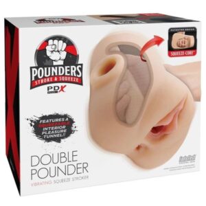 Pdx Plus+-Double Pounder Vibrating Squeeze Stroker Light 20.5 CM — PIPEDREAMS · Masturbatoare (imaginea 3)