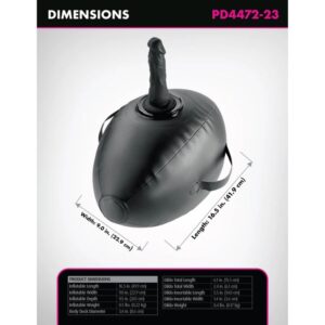 Fetish Fantasy Series-Body Dock Scaun Inflabil Cu Dildo Negru - imagine 4