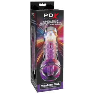 PDX Elite - Viewtube XXL LED Transparent Stroker 27.3 CM 10 PDX Elite - Viewtube XXL LED Transparent Stroker 27.3 CM - imagine 5