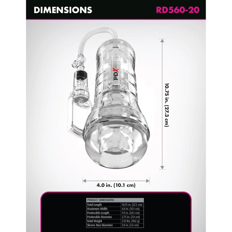 Pdx Elite-ViewTube Vac XXL Transparent Stroker With Suction Pump 6 img 226771 c85d35298cf88b235818afb5f3f08a34 1